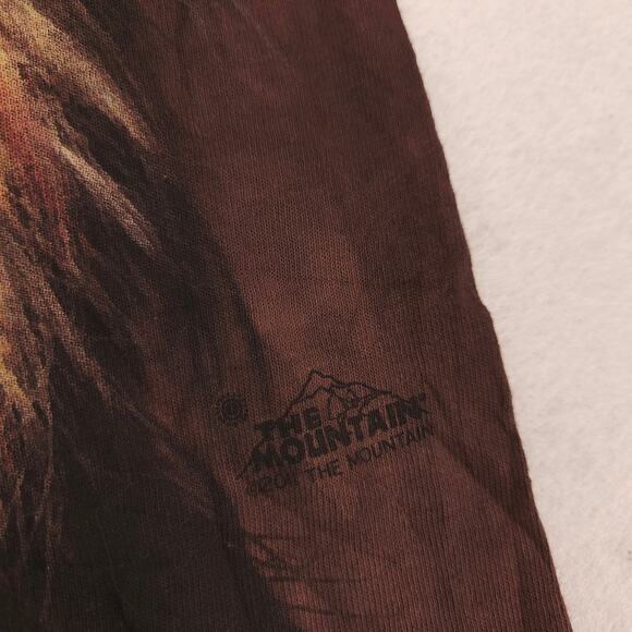 The Mountain Terrier Crew Neck Graphic T Shirt Mens Size Small S Maroon - Picture 5 of 11